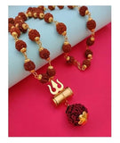 Shiv Trishul Penfant with Rudraksha Chain